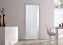 Classic 10mm Glass Pocket Door System Patterned CRASH