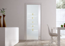 Classic 10mm Glass Pocket Door System Patterned TRAMONTO