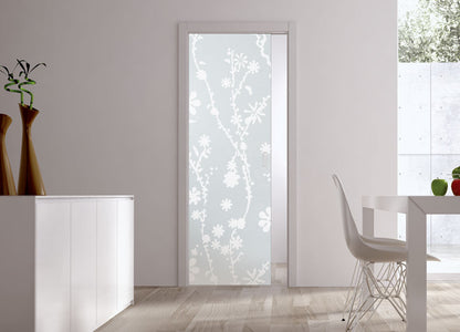 Classic 10mm Glass Pocket Door System Patterned BLUMA